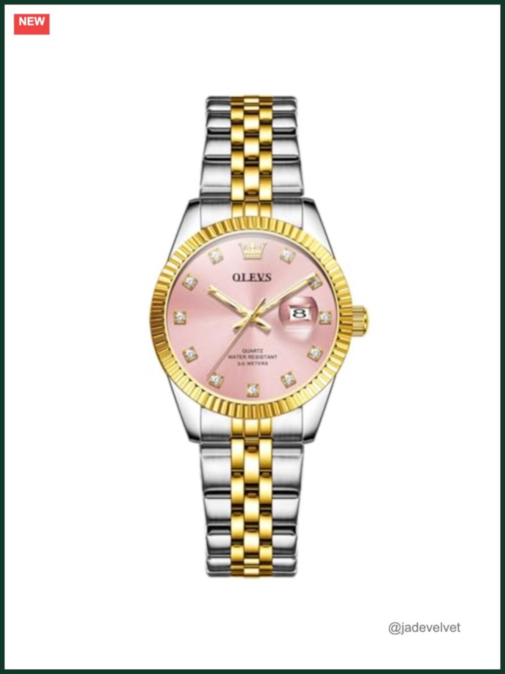Women's Stainless Steel Analog Quartz Dress Watch Waterproof Luminous